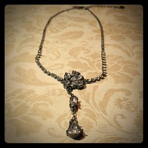 Guess Clear stone silver necklace